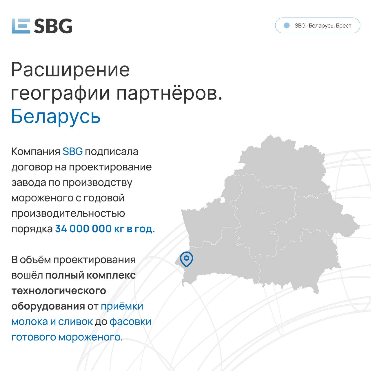 Расширение географии SBG. Беларусь